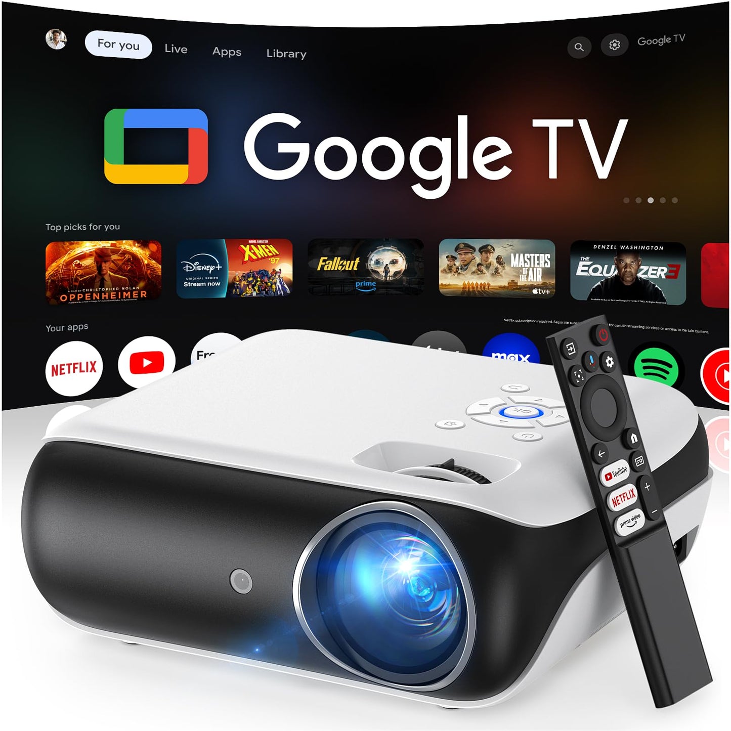 HAPPRUN 510G 1080p 60Hz LCD Smart Projector