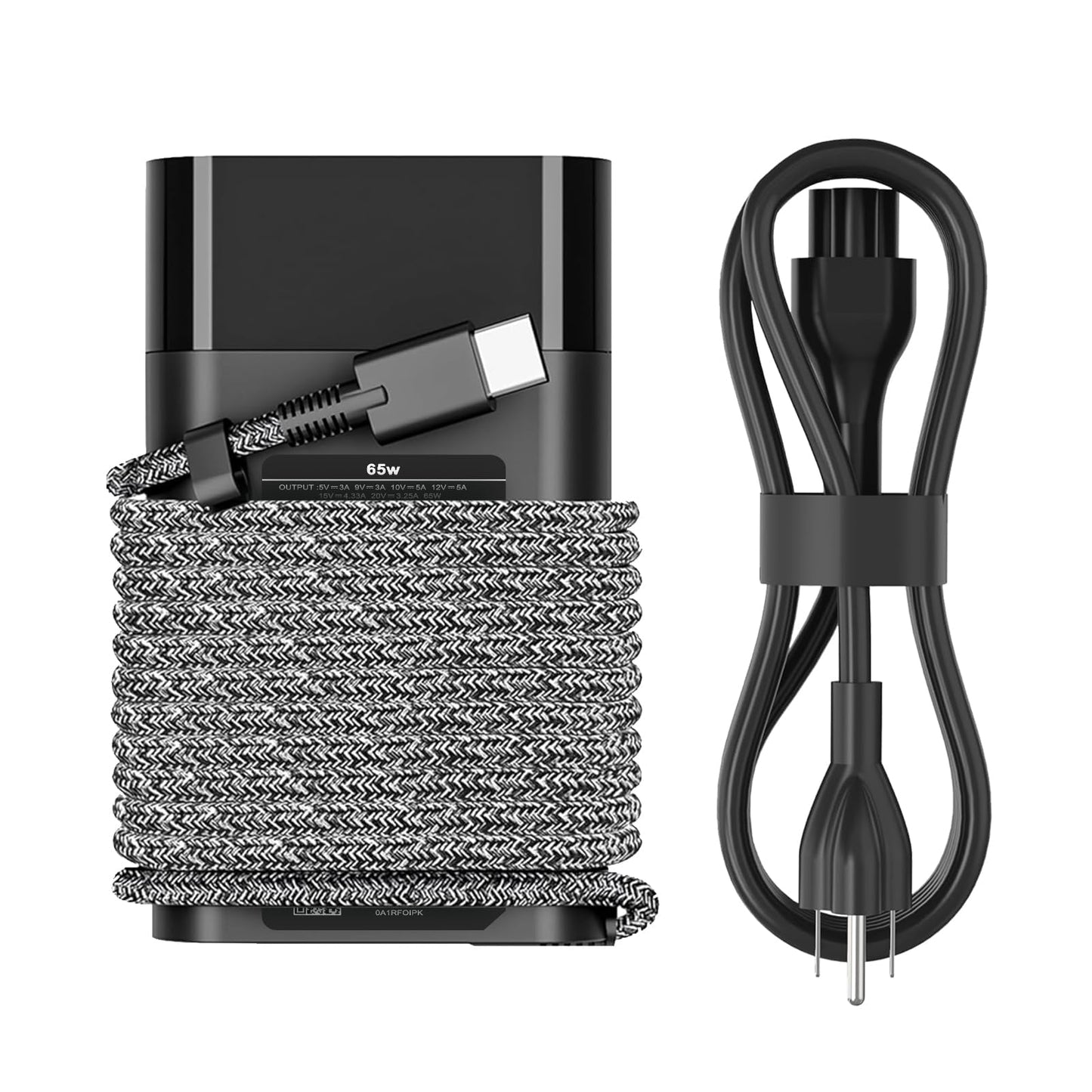 DJW 65W USB Type C Laptop Charger Model SM65CF-02 Input 100-240V Output 20V 3.25A