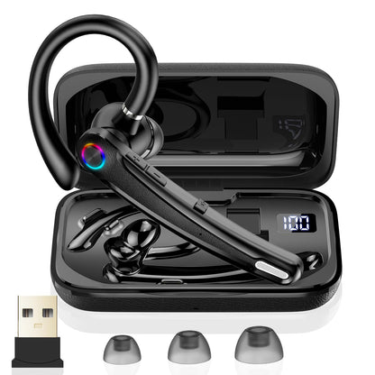 Atheewon U8 Bluetooth Headset V5.4 Wireless Earpiece with Noise Cancelling Dual Microphone