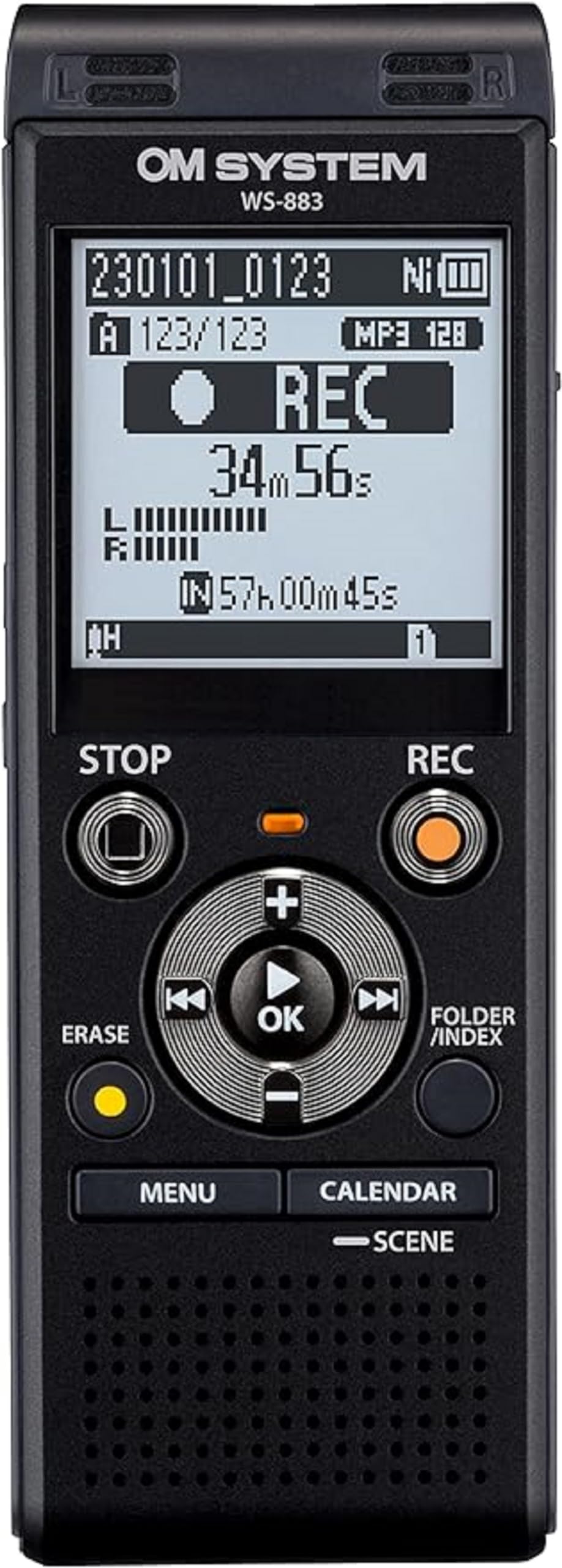 OM SYSTEM WS-883 32GB USB 2.0 Digital Voice Recorder