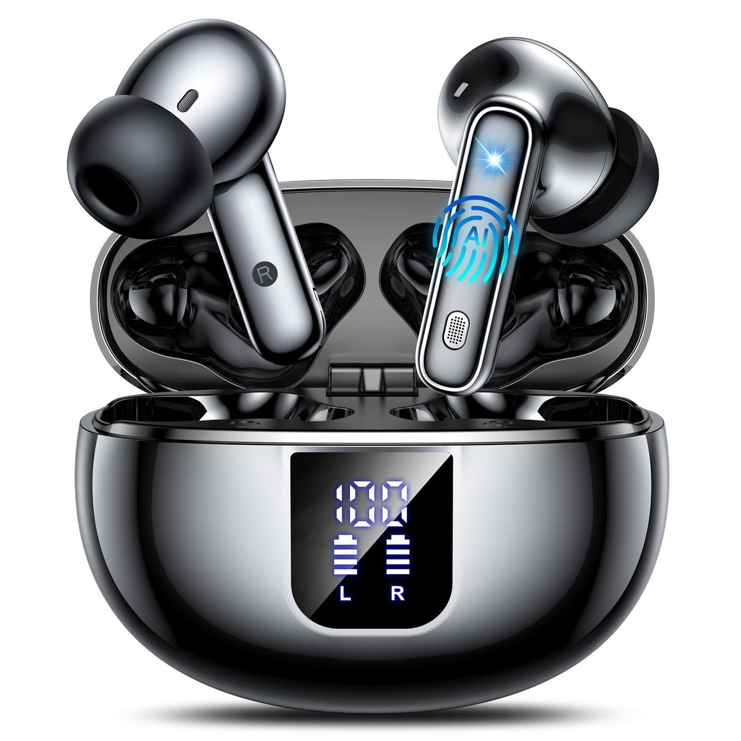 EUQQ YYK-Q10 AI Wireless Earbuds Active Noise Cancellation Bluetooth 5.4 Multi-Language Translation