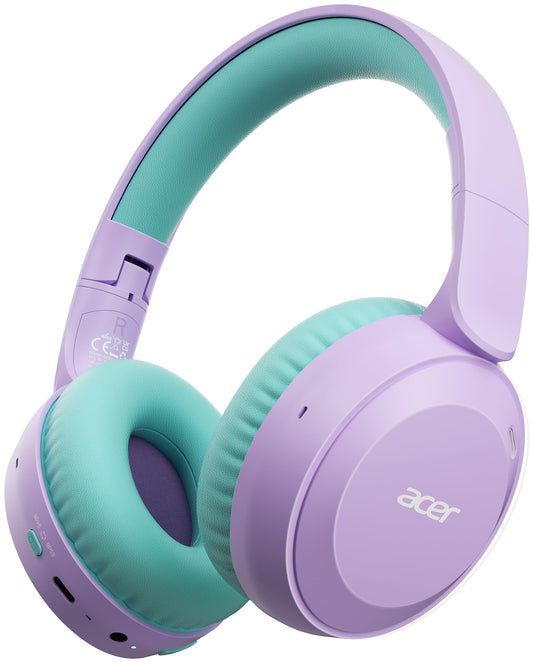 Acer OHR668(VG) Kids Bluetooth Headphones, Over-Ear, 60 Hours Battery Life, Wireless, 3.5mm Jack