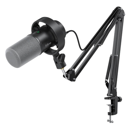 FIFINE K688CT USB/XLR Dynamic Microphone, 80dB, Unidirectional, Table Array, Black