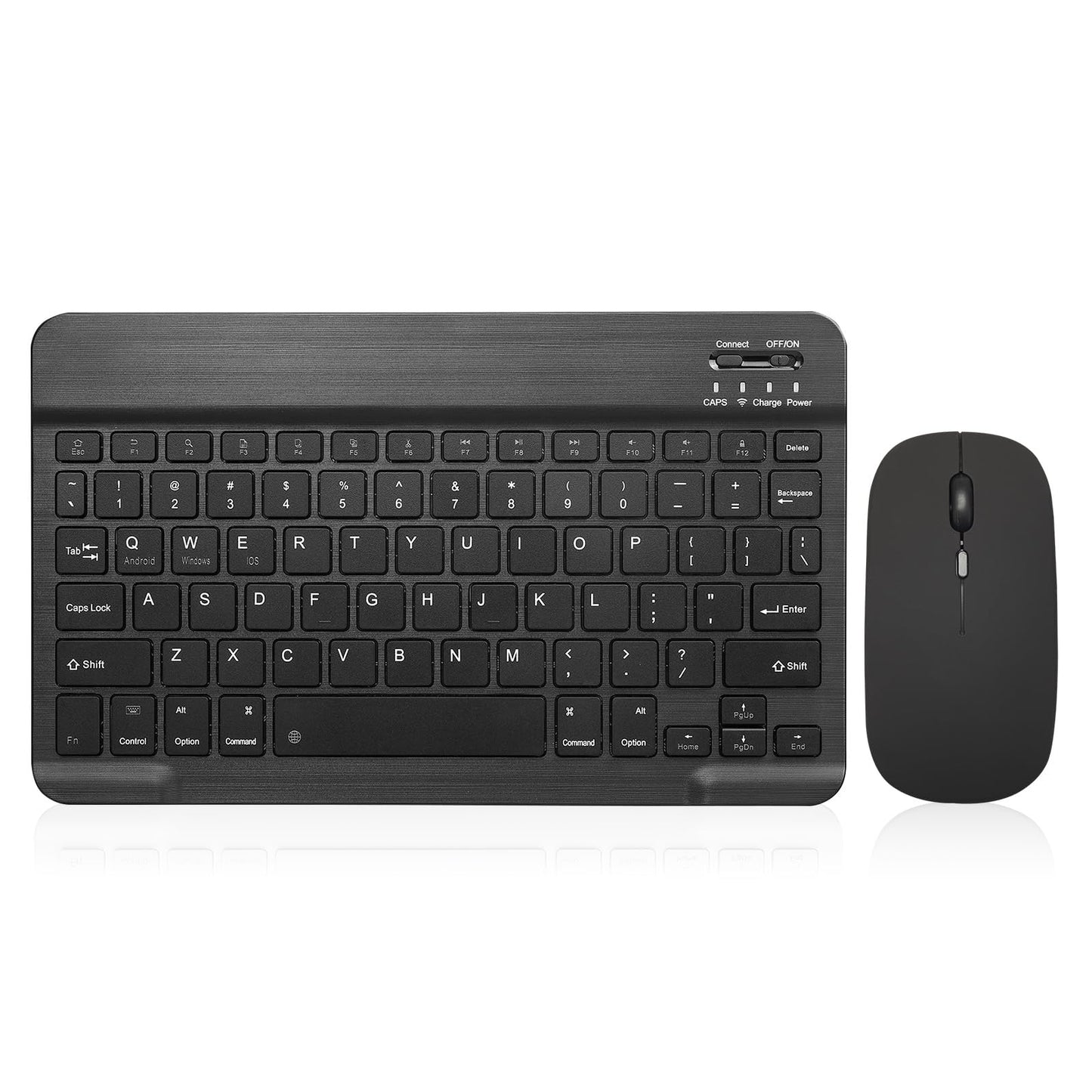 Guiheng Wireless Bluetooth Keyboard Portable Mini Rechargeable QWERTY Black