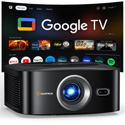 HAPPRUN 200" J7 Pro 1920x1080 1500 ANSI LCD Portable Projector
