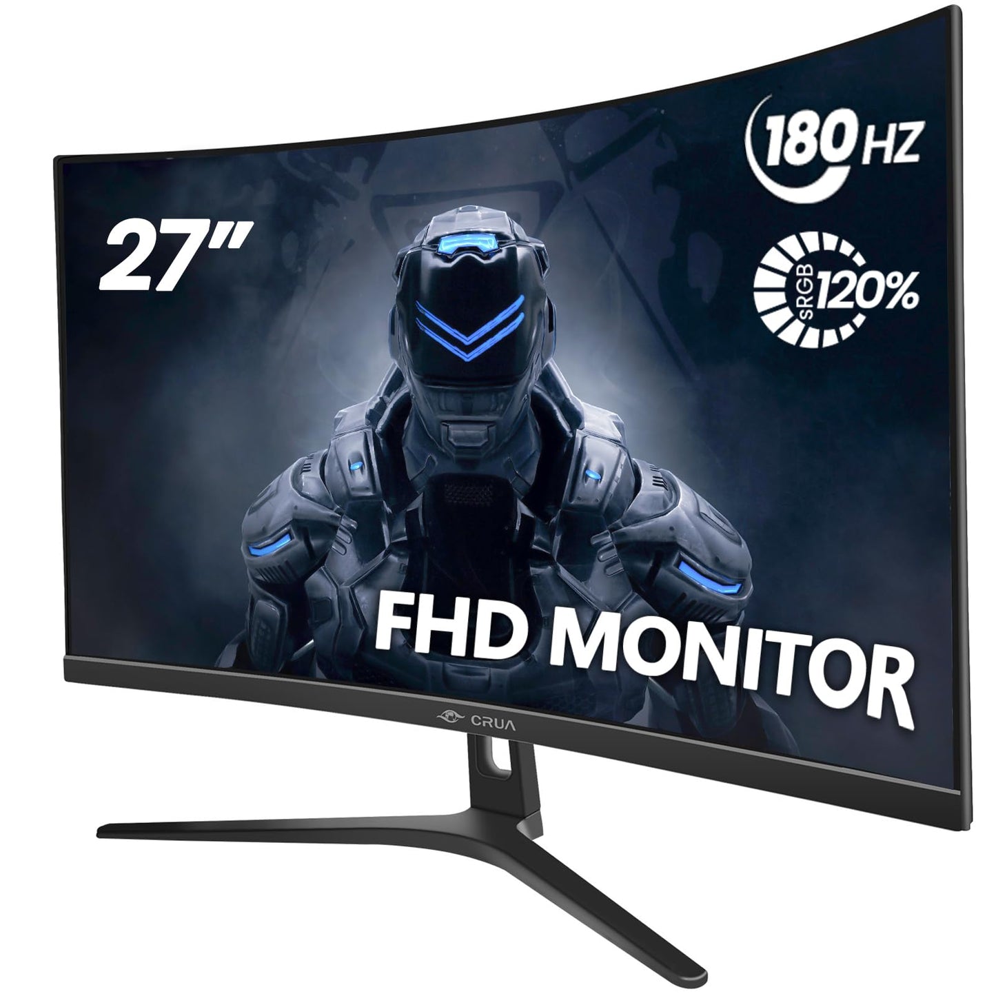 CRUA 27" Curved Monitor CR320QB FHD 1920x1080 180Hz LCD