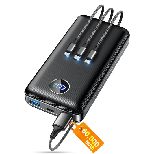ZZI Portable Charger 60000mAh P1 Pro 22.5W USB A/C Power Bank