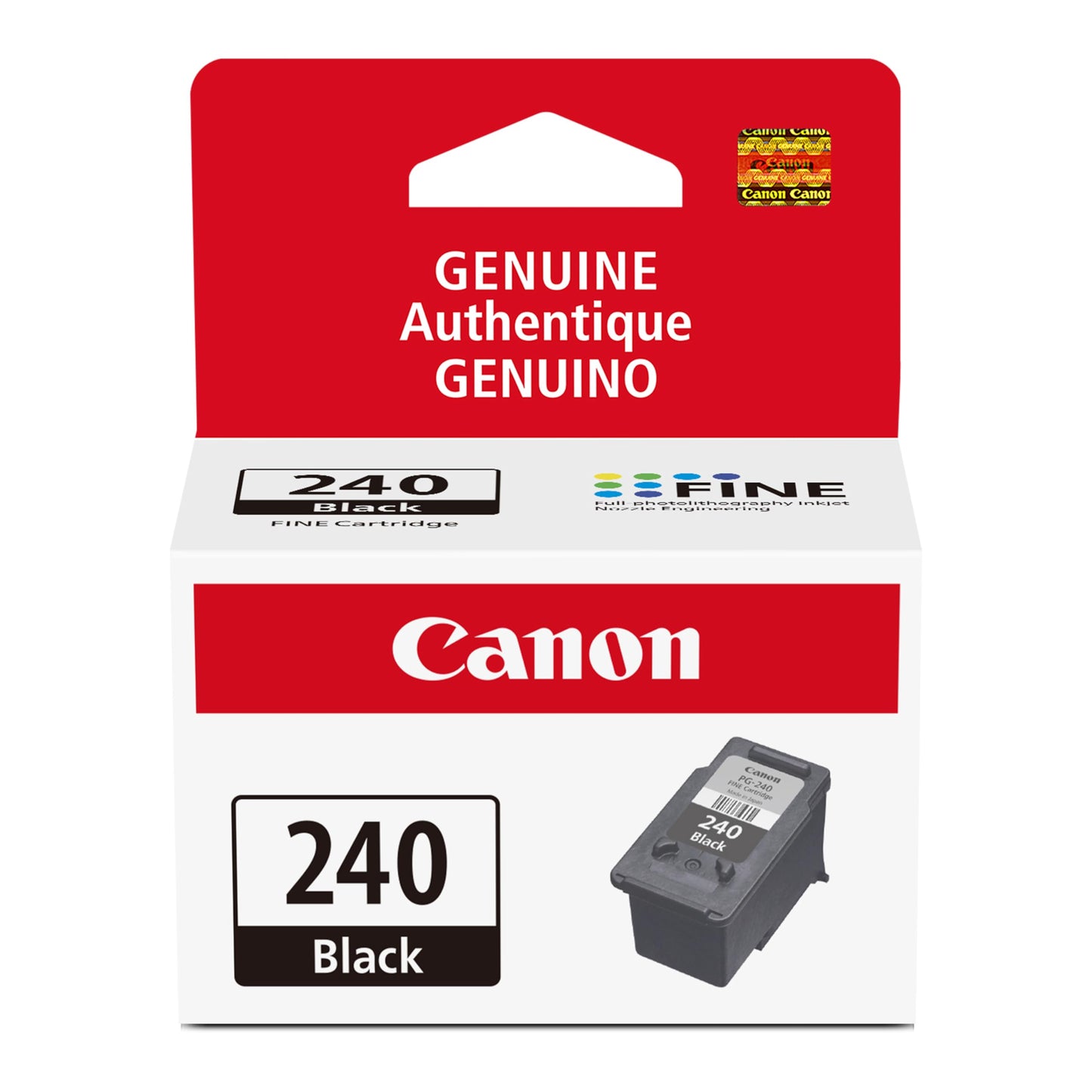 Canon PG-240 Genuine Black Ink Cartridge, 180 Page Yield, Compatible with MG2120/3122/3520, MX512, TS5120