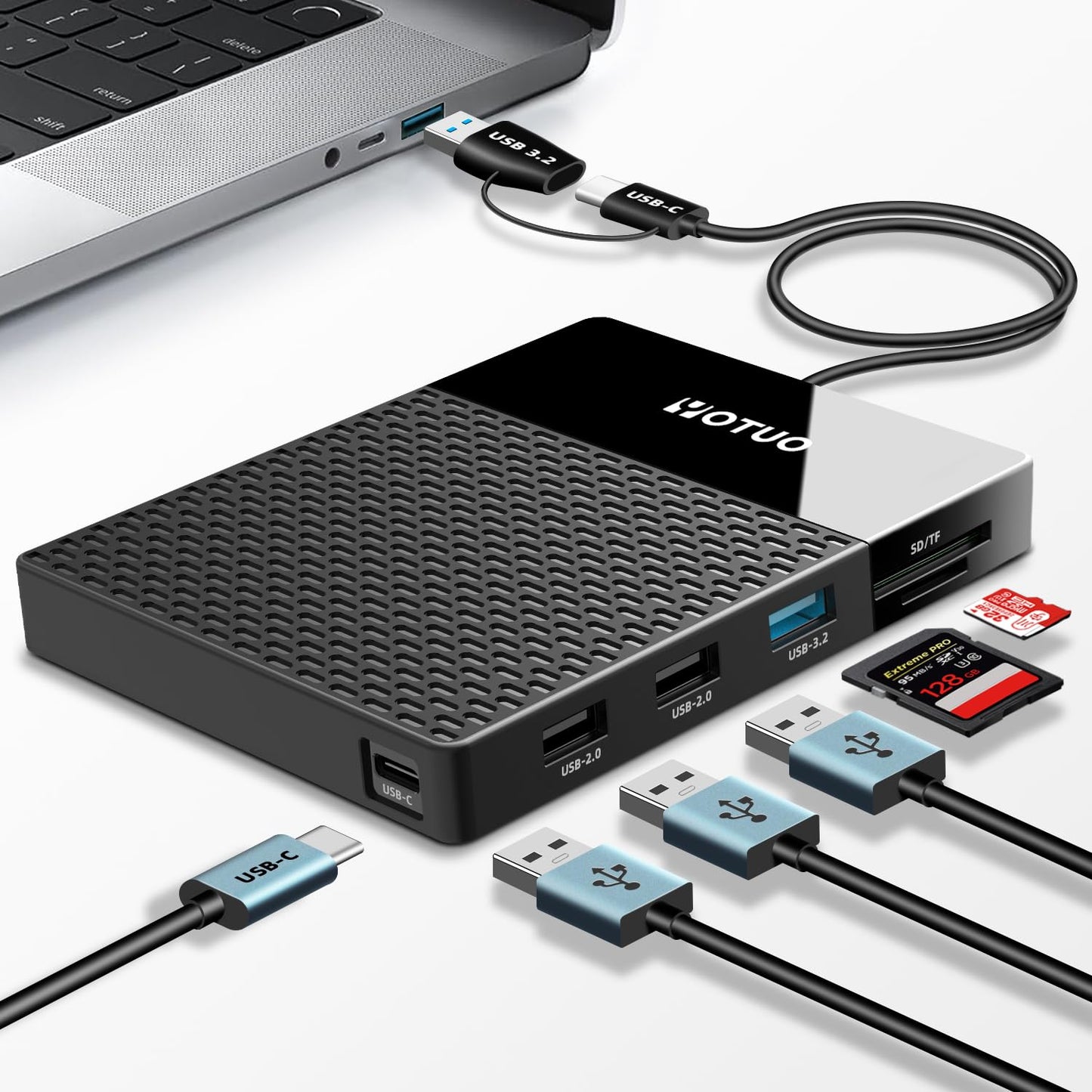YOTUO 1TB External Hard Drive SY-DSHDD-01 USB 3.0 Multiport Hub