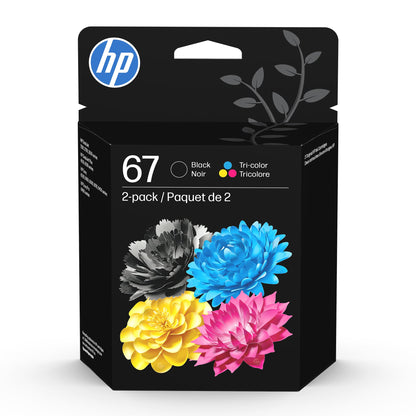HP Ink Cartridge Black/Tri-Color High Yield 3YP29AN 120 Page Yield Compatible with DeskJet and Envy Printers