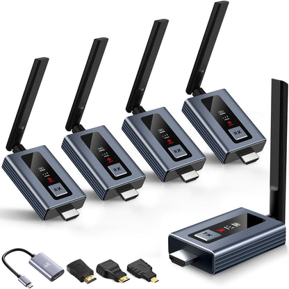 Lielyhod HDMI Wireless Transmitter/Receiver with LED Display Q62 1080P HD
