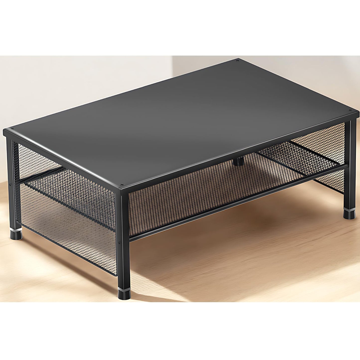ECOLOVI 2-Tier Monitor Stand - Black - Monitor Stand for Laptops & Printers - Easy Assembly