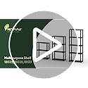 Furinno 3-Tier 18025BE/WH Floor Mount Shelving Unit