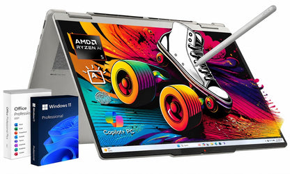 Lenovo Yoga 7 2-in-1 Laptop 16" WUXGA Touchscreen, AMD Ryzen AI 5 340, 16GB LPDDR5X RAM, 1TB SSD, Backlit Keyboard, Fingerprint Reader