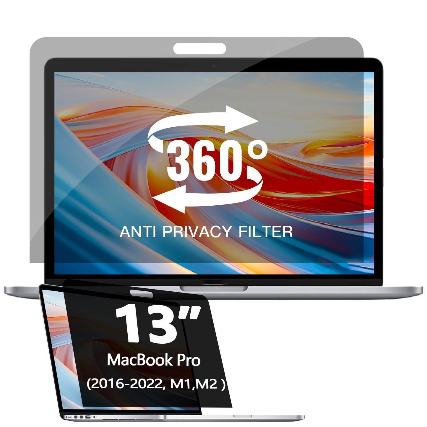 Halloive 13 Inch HH-Maco13 inch-QJ Anti-Spy Privacy Filter with Blue Light Block