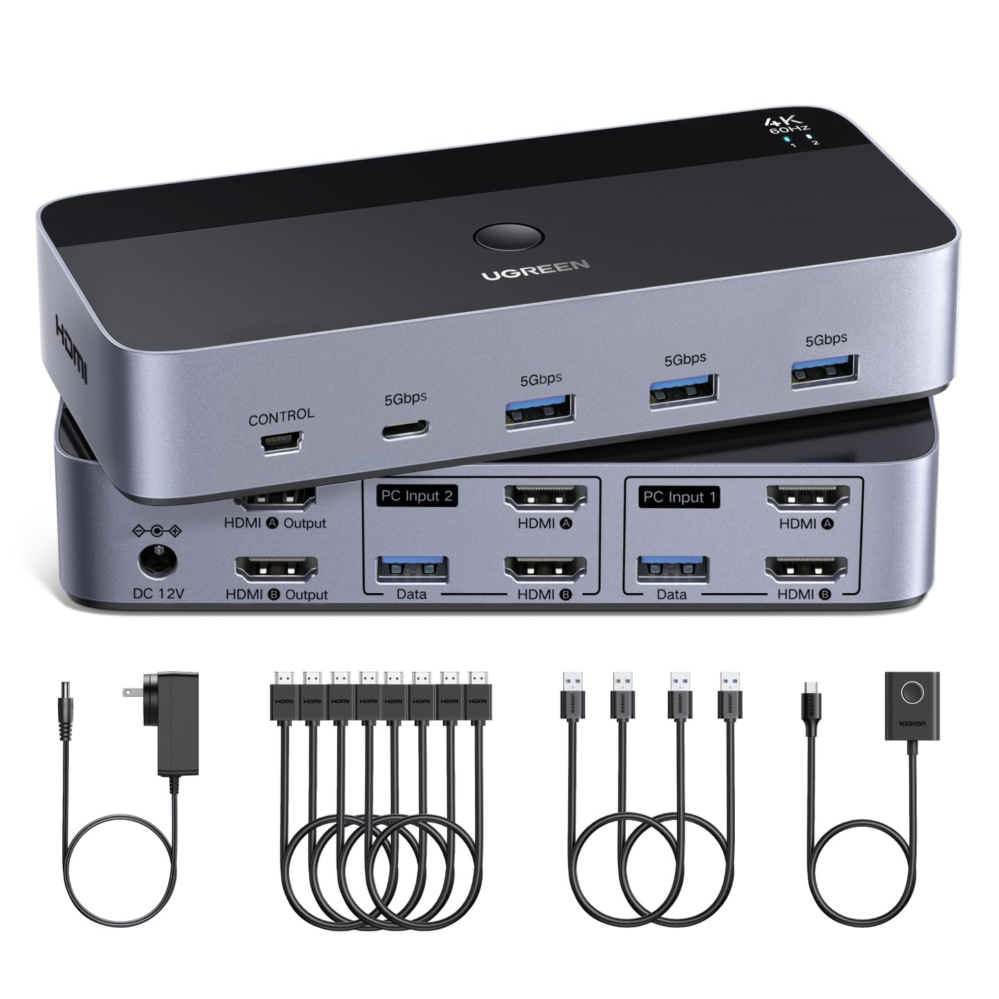 UGREEN 8 Ports AK500 USB 3.0 Hub Plug In Compatibility Multiple Devices