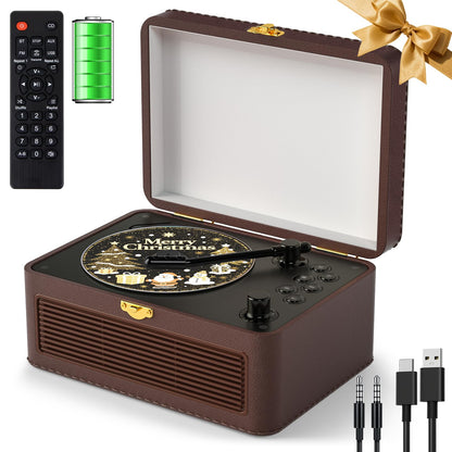 Gueray Portable CD Player G-Y02 Bluetooth Supported Formats CD-R, CD-RW, MP3, WMA Brown Retro Style