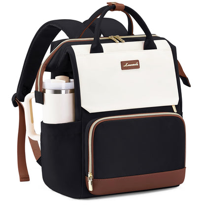 LOVEVOOK 15.6 inch Laptop Backpack for Women - Dedicated Water Bottle Pockets - Water Resistant - Smart Organization - Travel Friendly - Adjustable Straps - Polyester Case