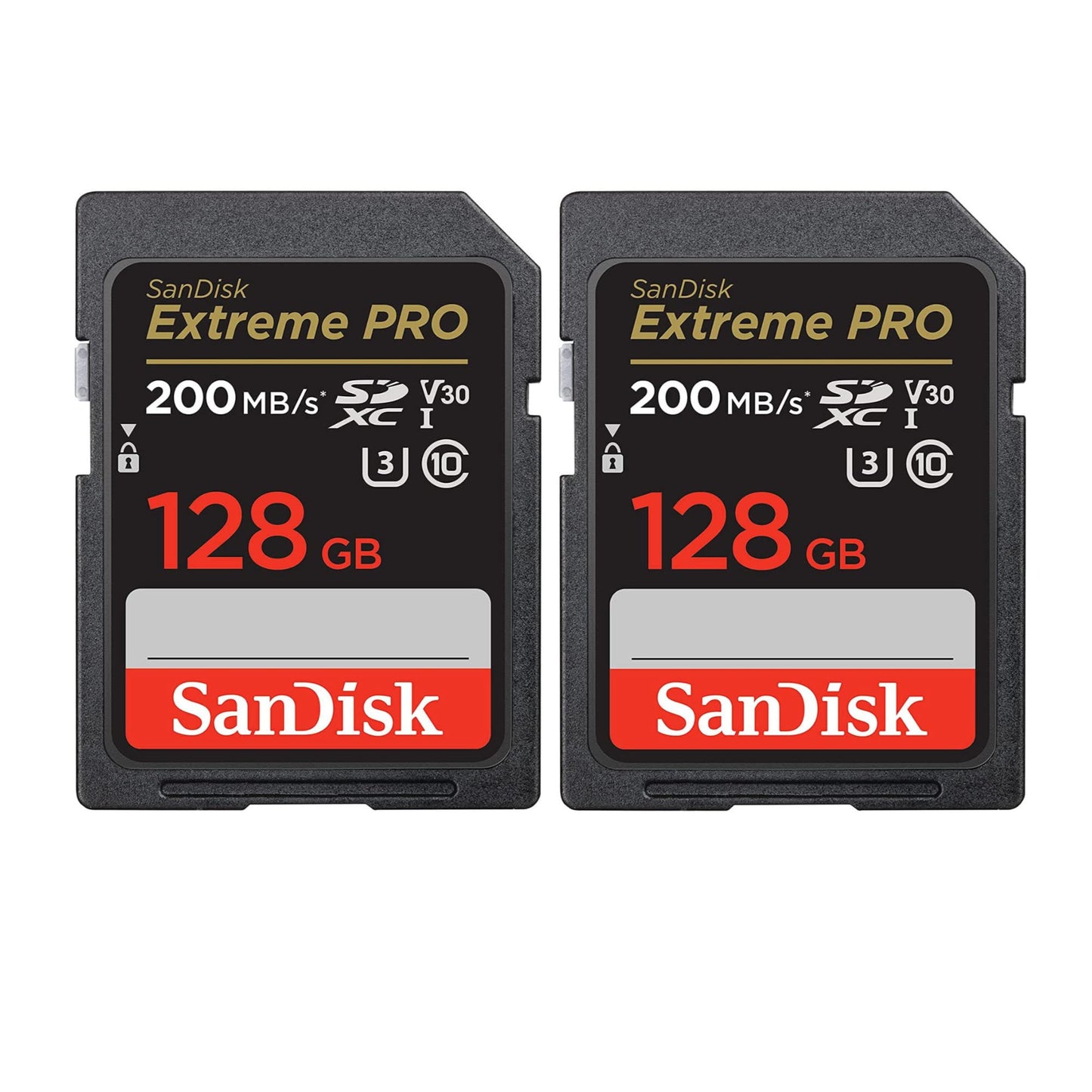 SanDisk 128GB SDSDXXD-128G-GN4I 200MB/s UHS-I SDXC Memory Card (2-Pack)