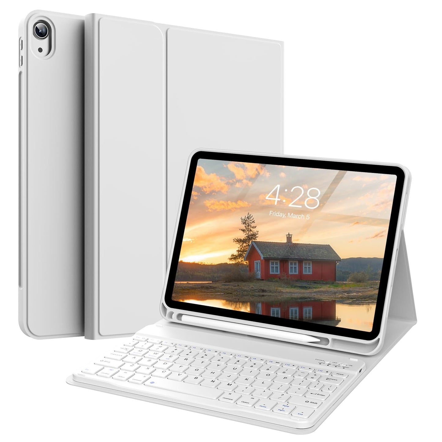 KVTVOU 11 Inch Keyboard Case for iPad (A16) 10th/11th Generation (Model: A3354/A3355/A3356/A2696/A2757/A2777/A3162) Bluetooth Detachable Keyboard Cover