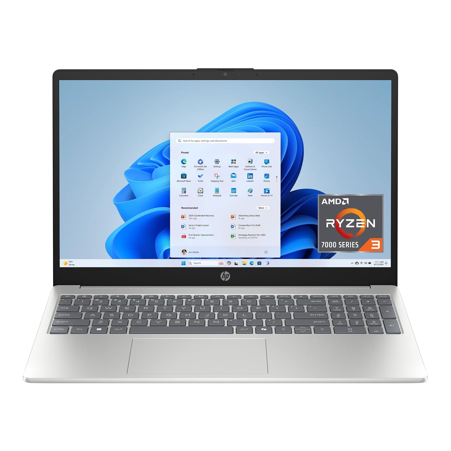 HP 15.6 inch Laptop B8QH8UA#ABA 1366 x 768 60Hz LCD Laptop