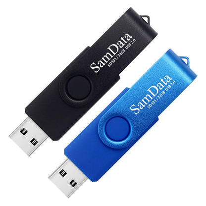SamData 32GB USB Flash Drive 2 Count USB 2.0 High-Speed Read/Write Memory Stick