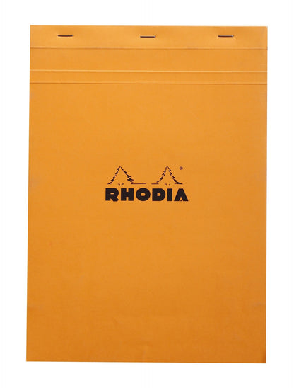 Rhodia 8 ¼ x 11 ¾ Notepad Orange 80 Sheets Graph Paper Soft Cover