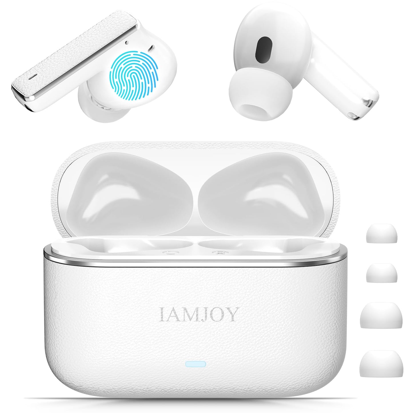 IAMJOY P200 Wireless Translator Earbuds 163 Languages Dual Noise Cancelling White