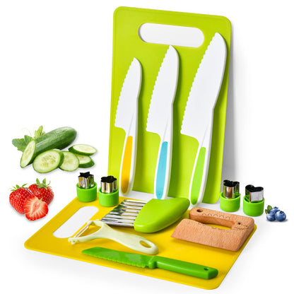 Hilsoeet 13 Piece Montessori Kids Knife Set H29-13pcs Safe Toddler Kitchen Tools