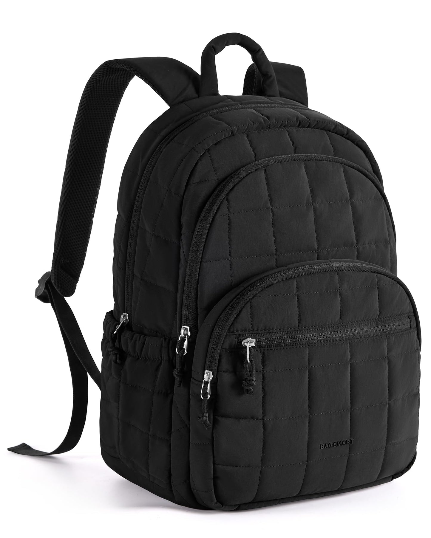 BAGSMART 15.6 Inch Padded Laptop Backpack, 25L Storage, Black