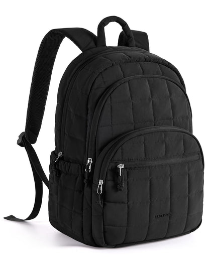 BAGSMART 15.6 Inch Padded Laptop Backpack, 25L Storage, Black