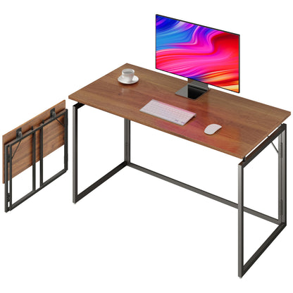 alawooder 31.5" FD-30-BN Engineered Wood Small Foldable Desk for Home Office and Study