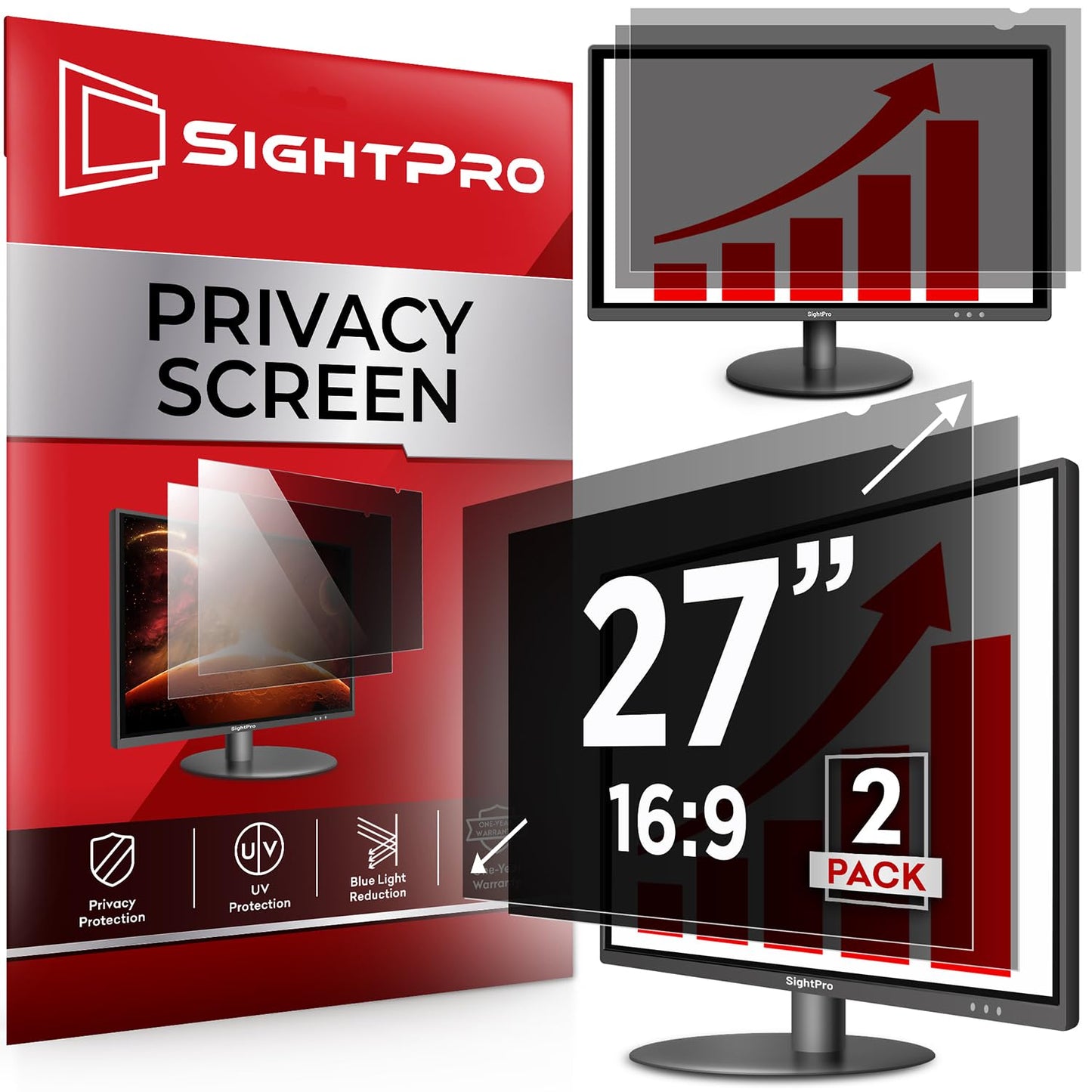 SightPro 27 Inch SP-PSB27169-2P 1920x1080 60Hz Monitor Privacy Filter