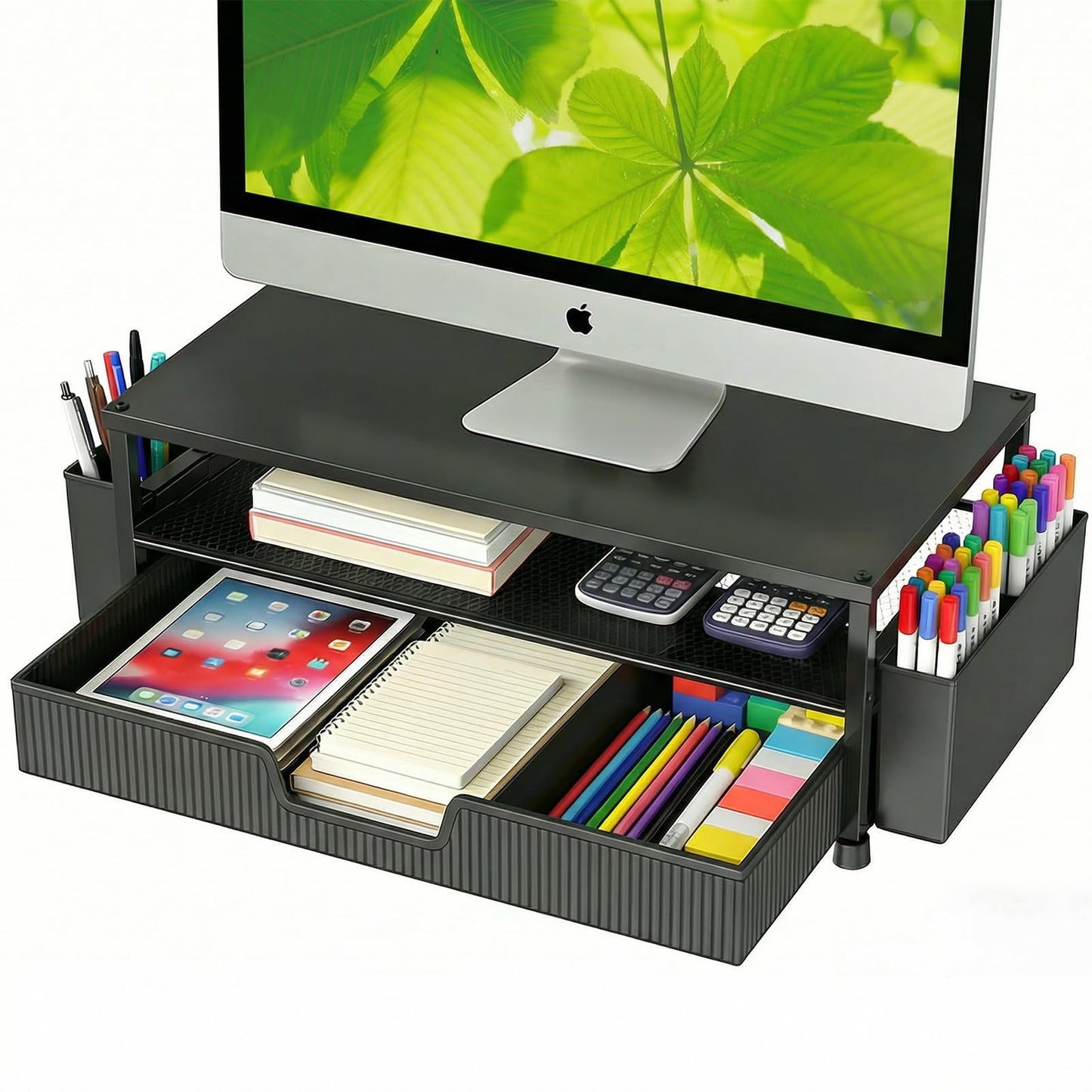 ECOLOVI 2-Tier Monitor Stand EC-MS1 Ergonomic Black
