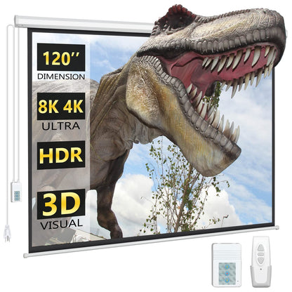 DINAH 120 Inch 120inch Projector Screen - Ceiling Mount - Matte Finish - 160 Degree Viewing Angle - Automatic Operation - Vinyl