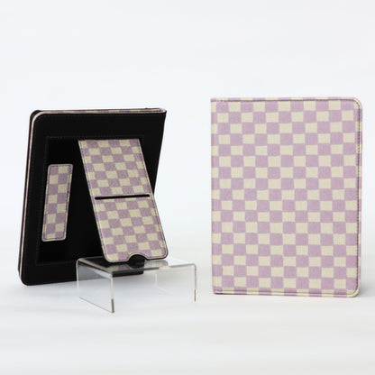 Lash Next Door Kindle Case for Paperwhite 11th Gen & 12th Gen - Checkmate Pattern, Built-in Stand, Adjustable Strap