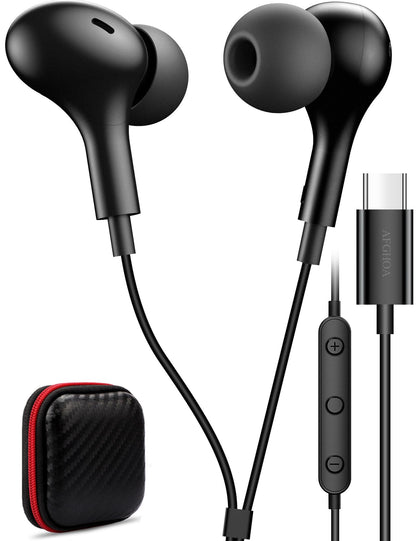 AFGHOA ME541 USB C In-Ear Earbuds with Microphone and Volume Control
