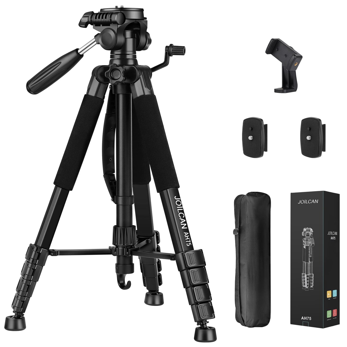 JOILCAN 74" AH75 Tripod, Professional Photography Stand