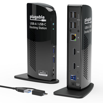 Plugable Universal Docking Station UD-3900, Supports Dual HDMI 1920x1200@60Hz, USB 3.0, Gigabit Ethernet, 6 USB Ports