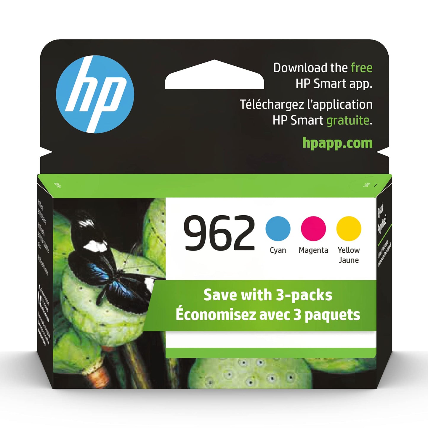 HP 962 Ink Cartridges Cyan, Magenta, Yellow Model 3YP00AN Page Yield 700 Compatible Printers OfficeJet Pro Models