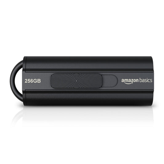 Amazon Basics 256 GB USB 3.0 Flash Drive, Model LS21USB256G1, Read Speed 130MB/s, Write Speed 30MB/s, USB Type A
