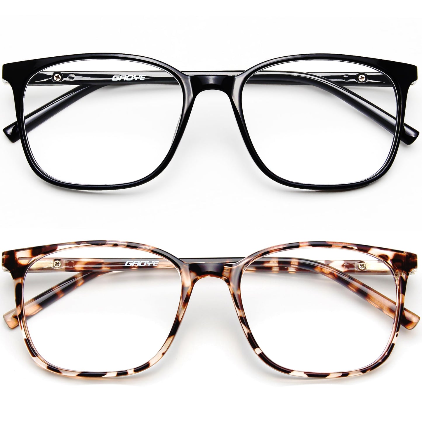 Gaoye 51mm 1806 Light Black & Leopard Full Rim Computer Glasses