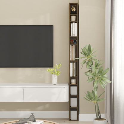 Furinno FULDA 10-Tier Bookcase, 78.74" Height, Amber Pine Finish, Engineered Wood Construction