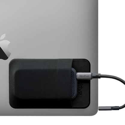 Slipdrive SSD Sleeve - Cover for External Solid State Drives - Soft Rubber Material - Black - Compact Design - 12.7 cm x 8.1 cm