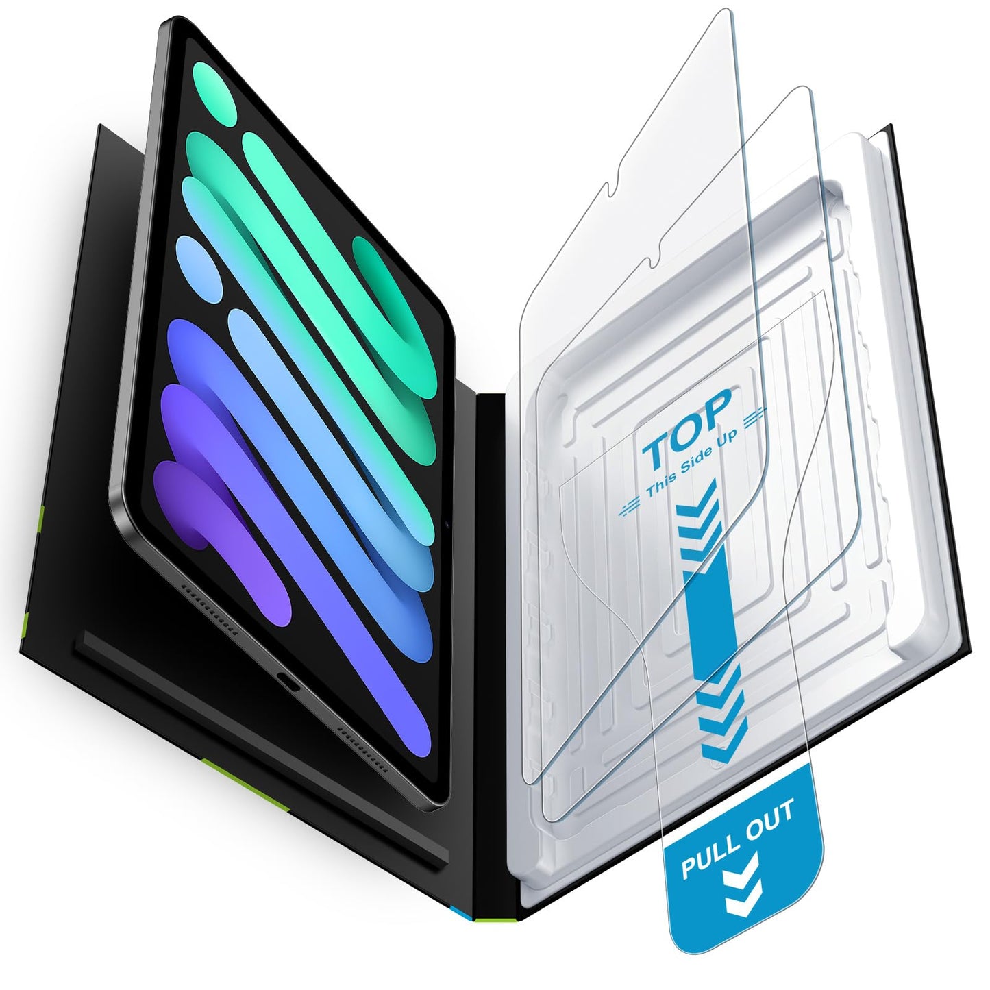 Mothca 2 Pack Matte Glass Screen Protector for iPad mini (A17 Pro) 2024/mini 6 2021 8.3 Inch, Matte Tempered Glass, Anti-Glare