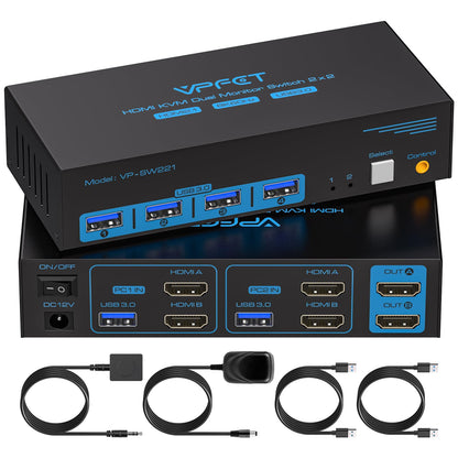 CMSTEDCD 5.9 x 2.55 x 1.42 inches CMSTEDCD-US-SW221 12 Volt 1 Amps HDMI KVM Switch 1-way Push Button Panel Mount