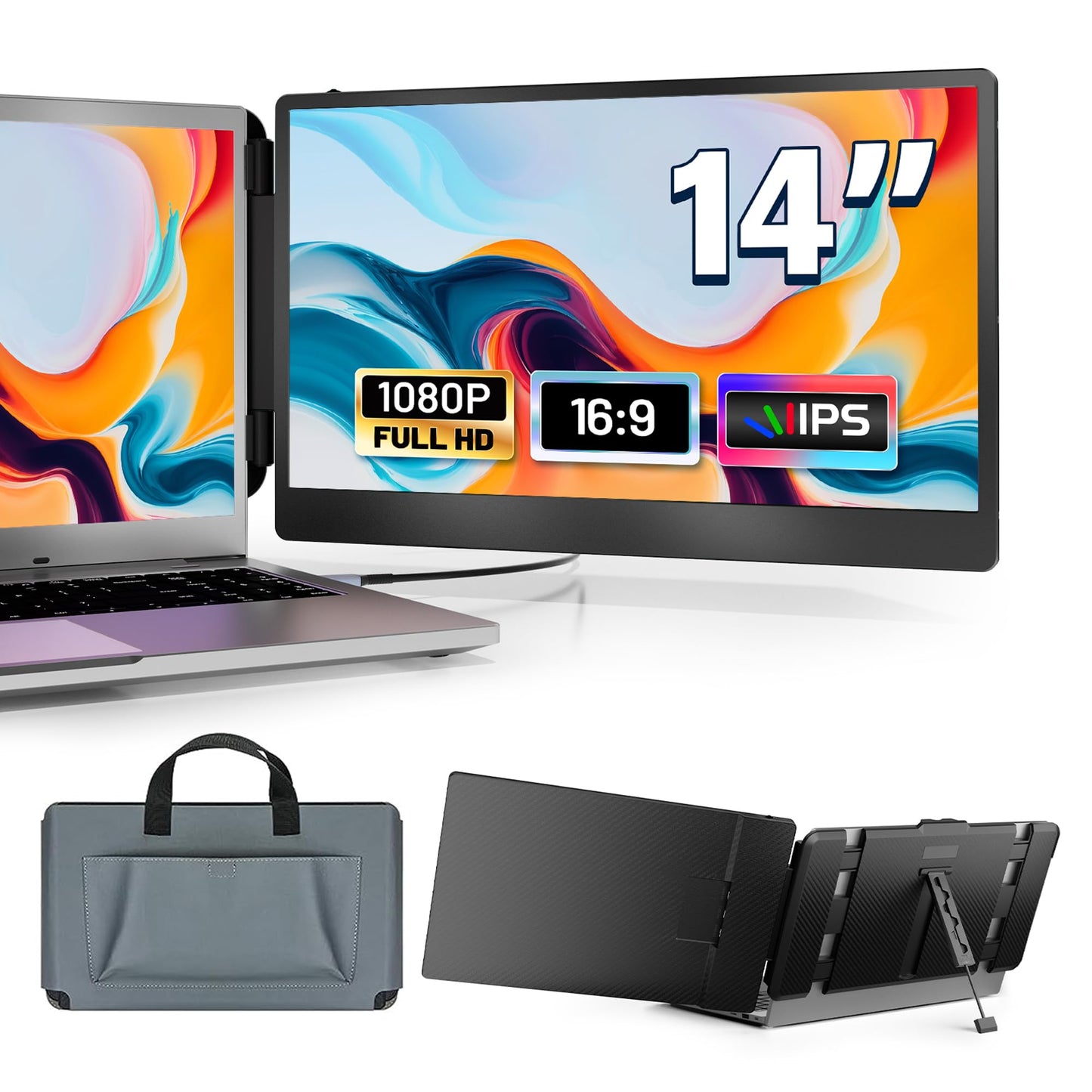 domyfan 14.1" S1 FHD 1080p 60Hz IPS Monitor