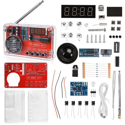 Diymore 4.5" x 2.8" x 3.5" FM Radio Kit, Model FM Radio Kit, Educational Electronics Project, Battery Powered, Mono Audio Output