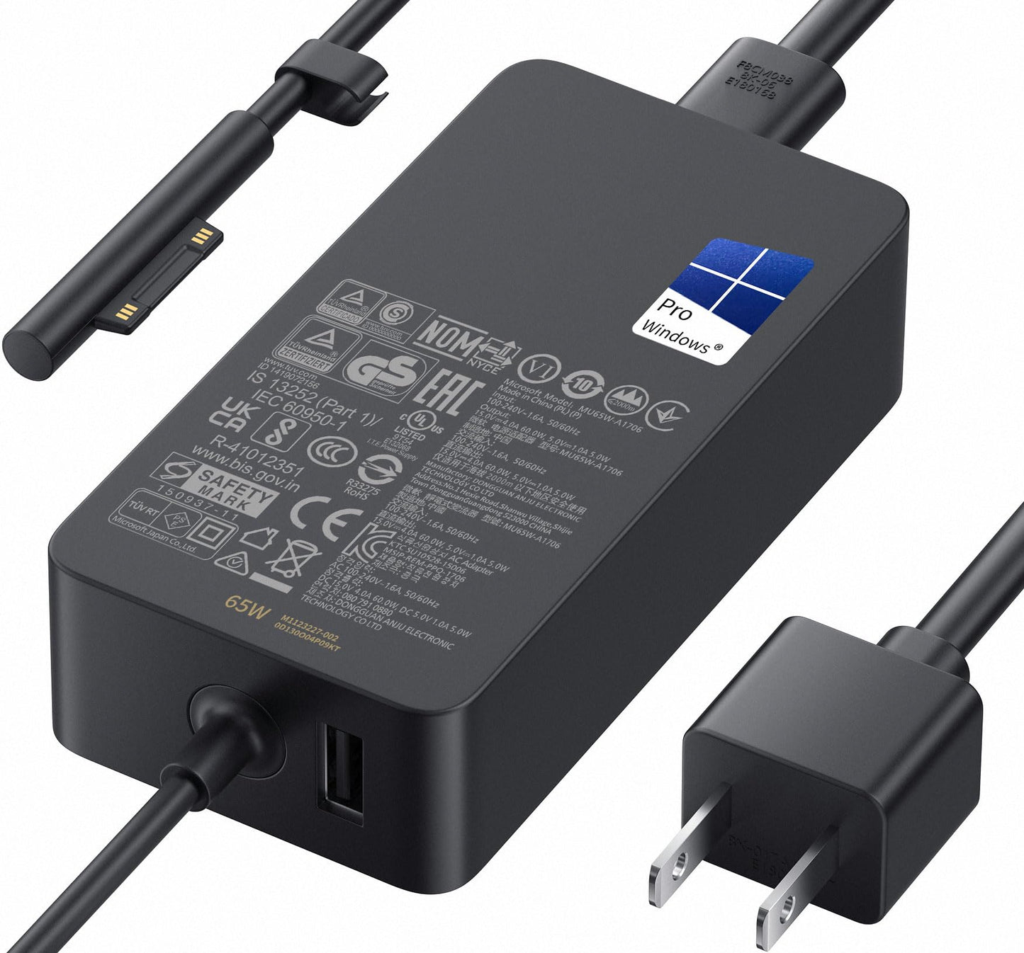 DeepFun 65W MU65W A1706 USB Type C Charger Compatible with Microsoft Surface Devices