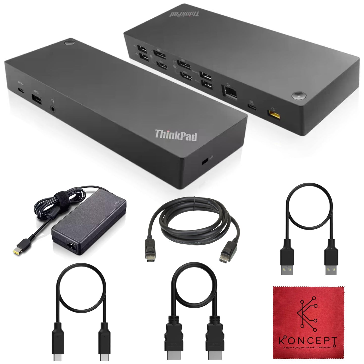 Koncept 40AF0135US Black USB-C Docking Station 135W Dual Monitor